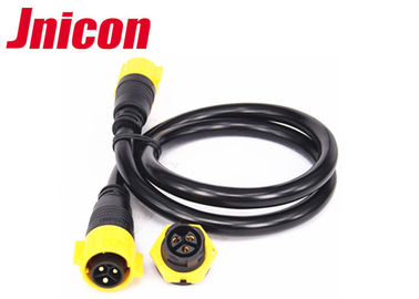 4 Pin Yellow IP67 Power Connector 500V 20A Soldering Type Male Female