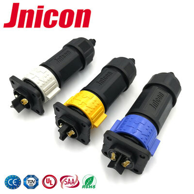 Le connecteur rond de M25 IP67 dactylographie le connecteur d'alimentation imperméable d'OEM des véhicules à moteur