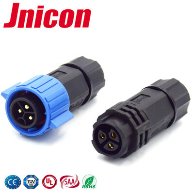 PA66 M19 3Pin Connecteur mâle à femelle Connecteur d'alimentation étanche 20A