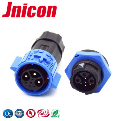 Connecteurs circulaires multi de serrure de poussée du connecteur 15A+5A de bâti de panneau de la Pin IP67 de M19 3+5