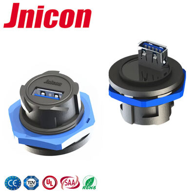 IP67 connecteur USB 3.0 imperméable à l'eau Panneau de haute durabilité monture connecteur de données mâle femelle