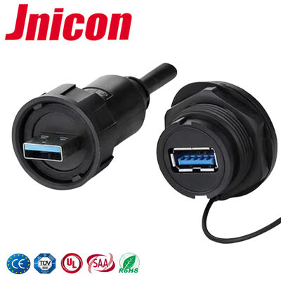 Connecteur USB circulaire étanche | Prise de connexion USB extérieure IP67 à montage sur panneau
