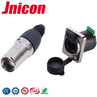 Connecteurs étanches à montage sur panneau, prise RJ45, UL94-V0 IP44 IP65 RJ45, 500V