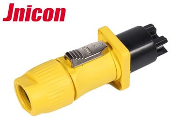IP44/IP65 imperméabilisent les connecteurs électriques de prise jaunes et le Shell noir