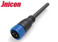 Cable connecteur imperméable de 2 bornes Jnicon, connecteur imperméable industriel d'aviation