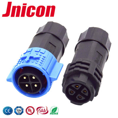 Connecteurs circulaires en plastique étanches IP67 M19 20A pour alimentation, câble 20AWG-12AWG