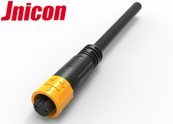 La poussée de Jnicon M12 fermant à clef 10A imperméabilisent Pin 2 moulé hommes-femmes de connecteurs