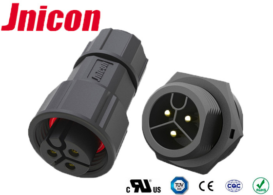 Le fil de Pin IP68 3 pour embarquer 20A imperméabilisent la couleur noire de connecteurs pour l'affichage à LED