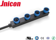 Connecteur d'alimentation imperméable de Jnicon LED, M15 manière imperméable du connecteur 4 parallèle
