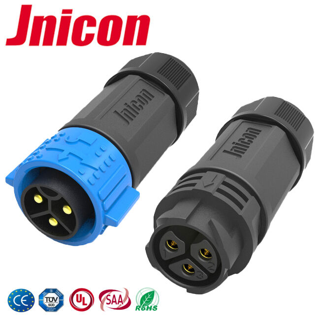 M25 IP67 Connecteur imperméable à l'eau mâle femelle 3 broches Connecteurs électriques haute tension