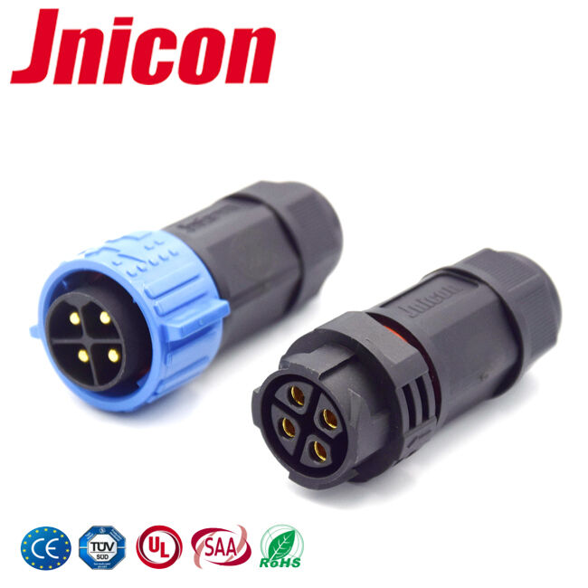 IP67 M25 4 broches 30A connecteur d'alimentation extérieur