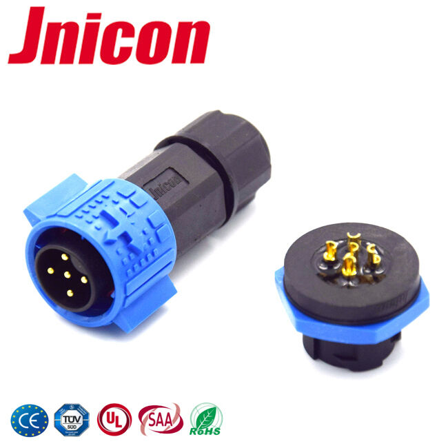 5A IP67 M19 connecteur imperméable à l'eau à 5 broches fil à planche connecteurs d'alimentation circulaires IP67
