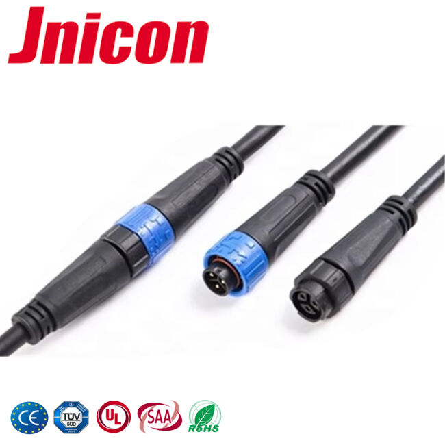 Connecteur de câble extérieur imperméable à l'eau 10A 300V M16 Connecteur d'alimentation industriel IP67 2 3 4 broches