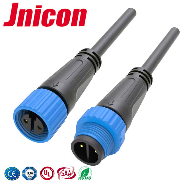 M15 connecteur de câble imperméable à 2 broches 10A