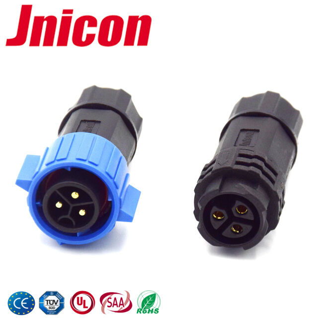 M19 IP68 connecteurs circulaires imperméables à l'eau 300V 3 broches connecteur d'alimentation mâle à femelle