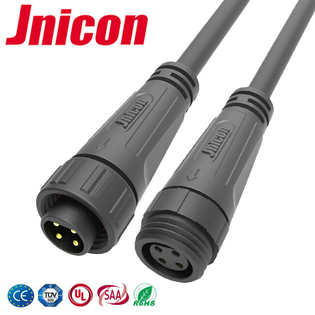 4 broches connecteur câble à câble M16 300V OEM IP67 connecteur étanche