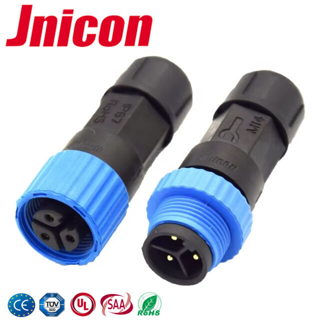 Connecteurs circulaires en plastique de basse tension du connecteur 10A 300V LED de Pin de M15 3 pour l'électronique extérieure