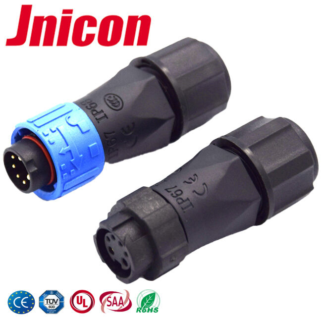 Connecteurs électriques à plusieurs broches de 300 V, imperméables à l' eau 2 + 4 broches, plastique résistant aux températures élevées.