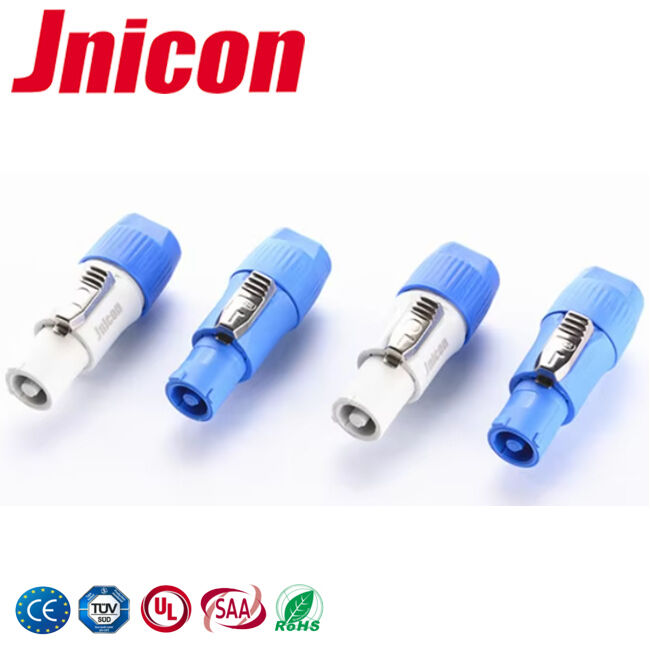 IP44/IP65 Connecteur Jnicon Powercon 20A PA66 prise de prise pour affichage LED extérieur