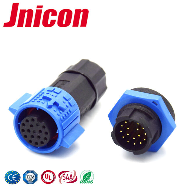 16 broches 5A IP67 Panneau de connecteur imperméable à l'eau Monture connecteur rapide imperméable à l'eau M19