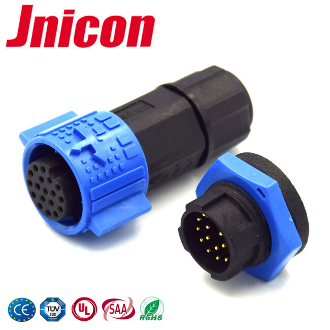 Connecteur circulaire étanche IP67 12 broches M19 5A basse tension 300 Volts