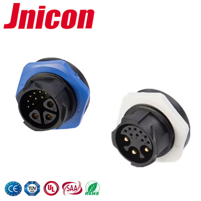 Connecteur de signal et d'alimentation Jnicon 30A, étanche UL, 300V, 3+9 broches