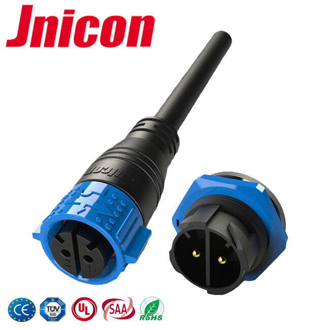 Connecteur de câble moulé 50A M25 extérieur Connecteur d'alimentation en courant élevé industriel