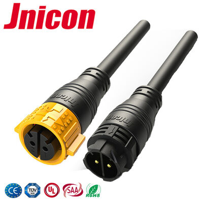 2 broches M25 50A PPA Pin Connecteur d'alimentation avec verrouillage de poussée Connecteur de câble étanche