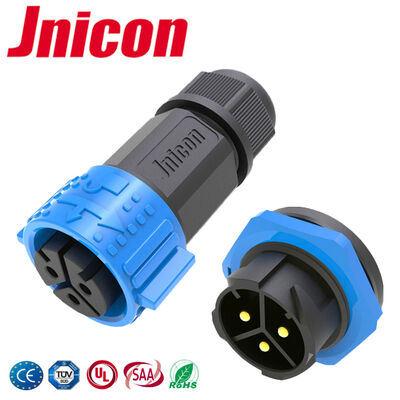 M25 Homme Femme 3 broches connecteur d'alimentation PA66 500V câble à bord connecteurs étanches