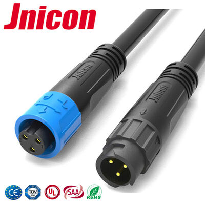 M12 300V LED connecteur étanche à 3 broches câble de verrouillage de poussée connecteur extérieur IP67