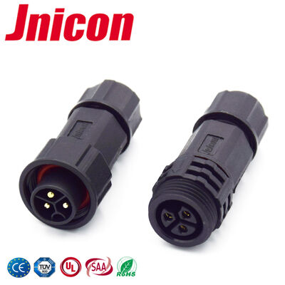 20A M19 IP68 connecteur à 3 broches plaqué en or mâle et femelle imperméable à l'eau
