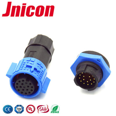 Connecteurs circulaires M19 12 broches IP67, prise rapide 5A, matériau PA66