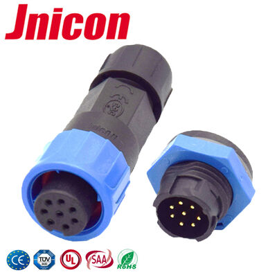 IP68 verrouillage à pression 8 broches connecteur étanche à l'eau 300V M16 connecteur circulaire