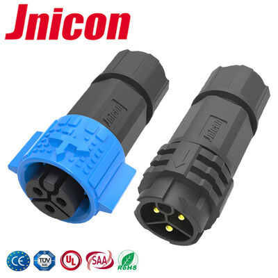 Connecteur étanche industriel DC PA66 20A IP67 M19 3 broches connecteur circulaire