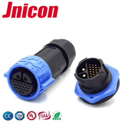 Connecteur d'alimentation et de signal 20A 300V M19 2+20 broches, connecteur étanche IP67 pour câble vers carte